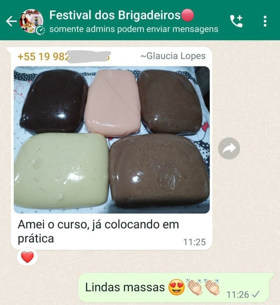 Aluna Colocando em Prática o Curso de Brigadeiro